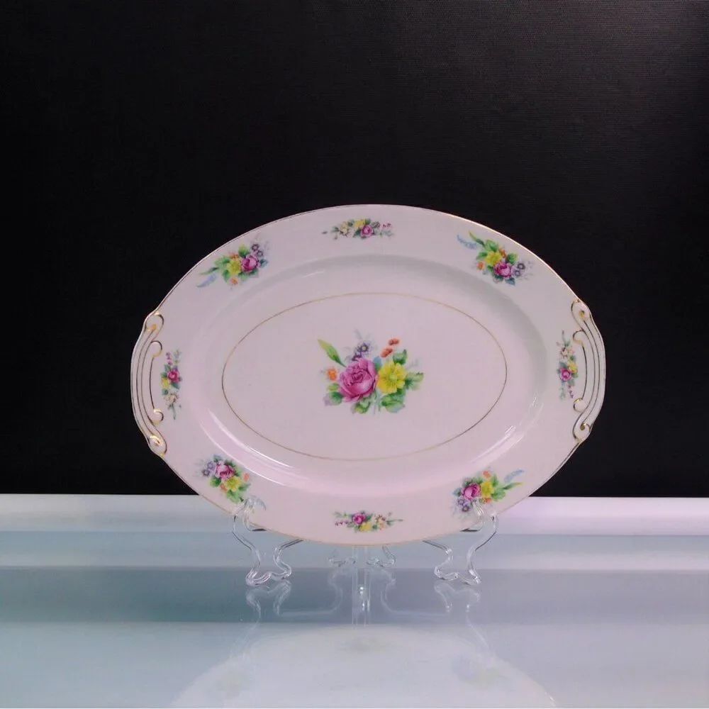 Occupied Japan Serving Platter Vintage Sone China WWII Japan Serving